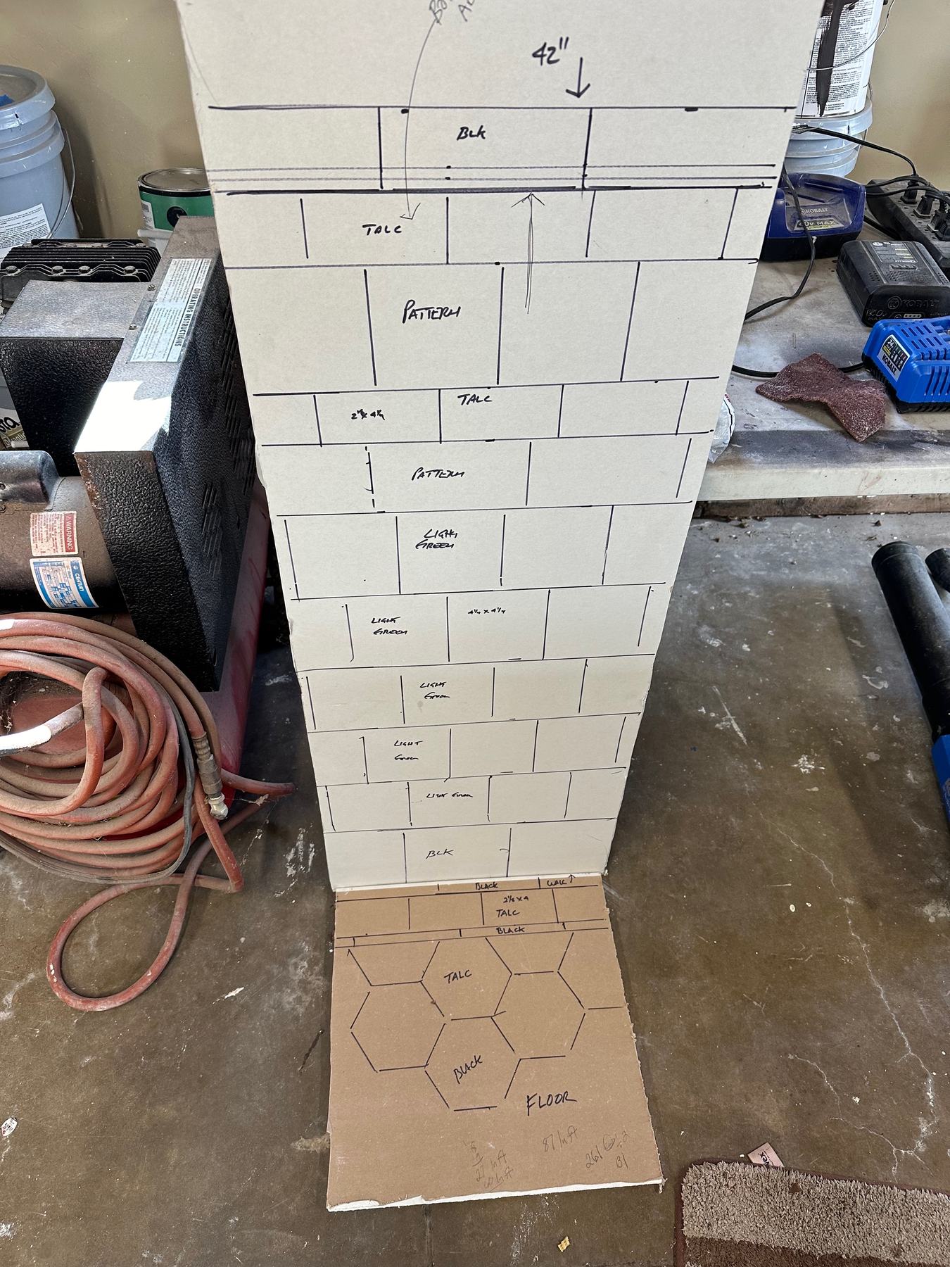 Full scale tile layout